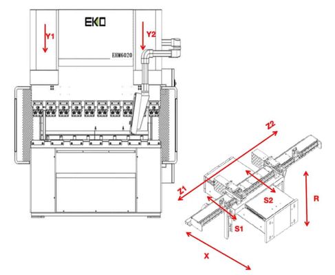 Hot sale EKO Hybrid Press Brake 8 axis Automatic Bending Machine CNC Sheet Metal Processing EHM6020