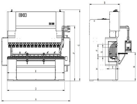 125T/3200 6+1 Axis Manual Bending Machine CNC Press Brake EHC8025