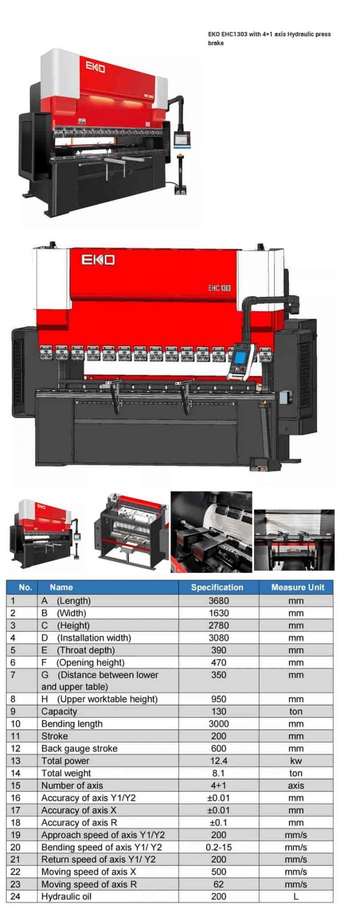Da58 System 4+1 Axis Hydraulic Sheet Metal Brake Machine